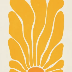 Abverkauf Olga Telnova - Retro Blume Poster