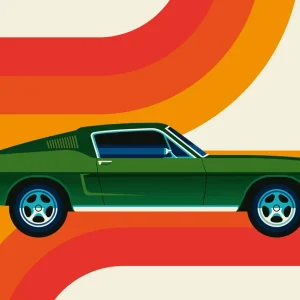 Zertifiziert Bo Lundberg - Vintage Sportwagen Poster