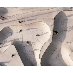 Wochenendangebot Luftaufnahme Skatepark Poster