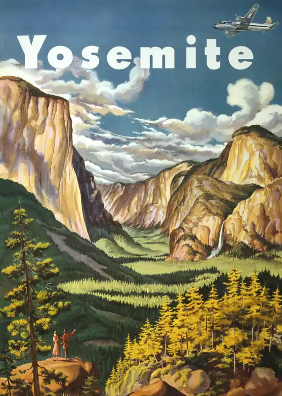 Zertifiziert Yosemite, United Air Lines Poster