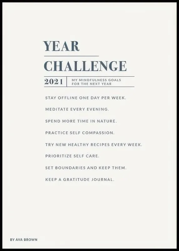 Year Challenge Personalisiert Poster Neu