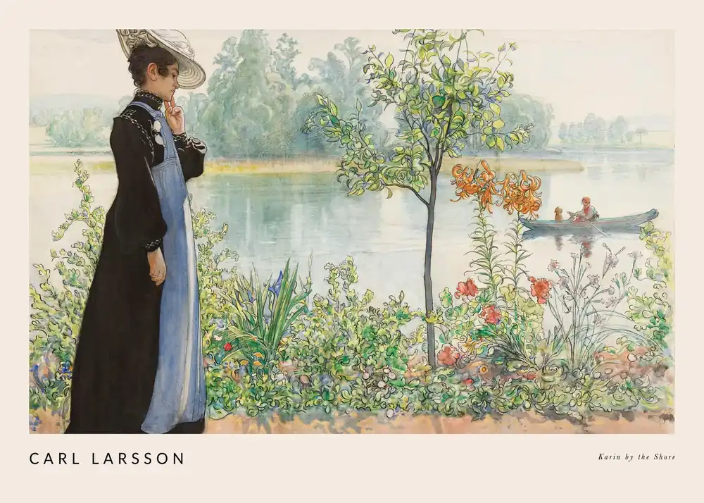 Zertifiziert Carl Larsson - Karin by the Shore Poster