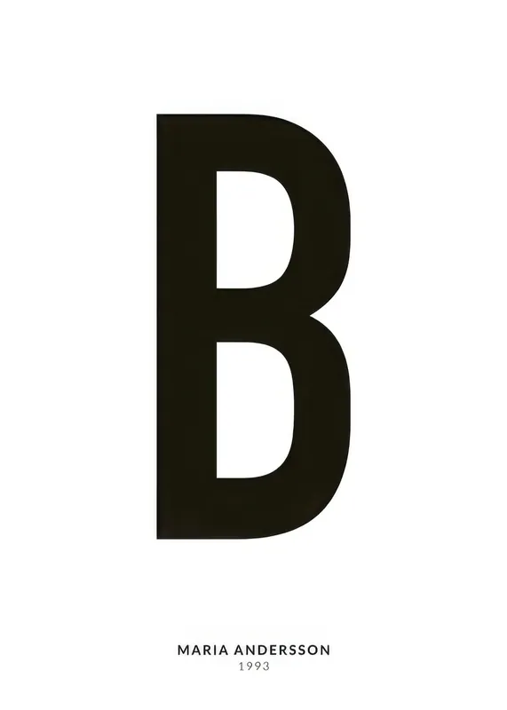 Abverkauf Mein Buchstabe B Personalisiert Poster