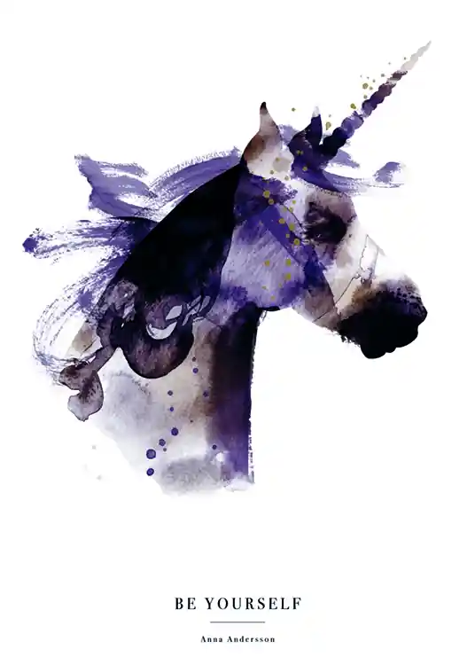 Abverkauf Einhorn Personalisiert Poster