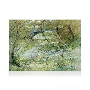 Abverkauf Van Gogh - Flussufer im Frühling Landschaft Leinwandbild
