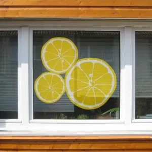 Zitronenscheiben                               Fensteraufkleber Neu Im Sortiment
