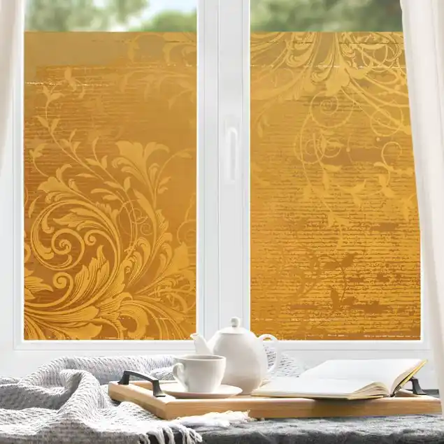 Top-Preis Goldene Flora Fensterfolie