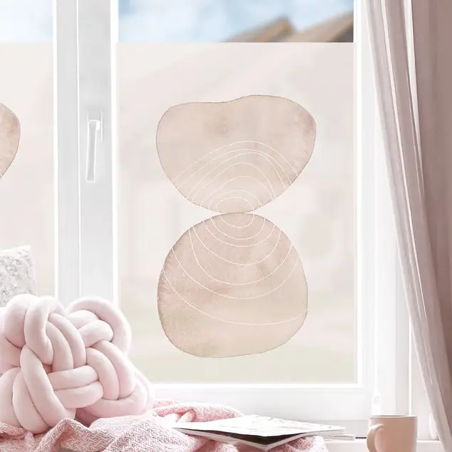 Neuheit Verspielte Impressionen mit Tupfen Fensterfolie