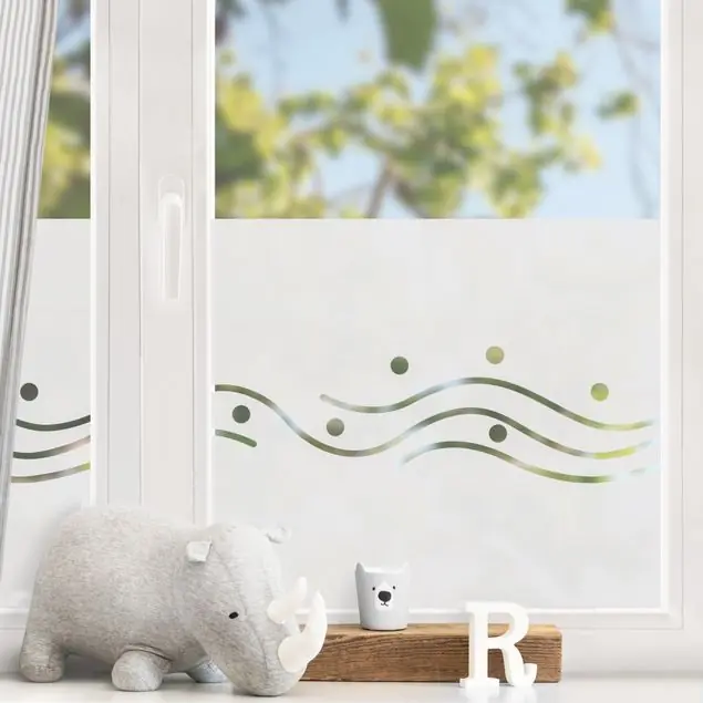 Sofort Bestellen No.UL952 Wellen und Kreise II Fensterfolie