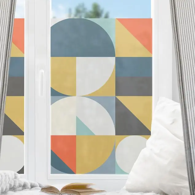 Wochenendangebot Geometrische Formen in Bunt Fensterfolie