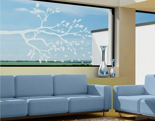 No.RS63 Blütenast Fensteraufkleber Kostenloser Rückversand