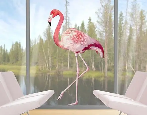 Pink Flamingo Fensteraufkleber Direktkauf