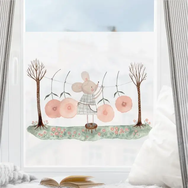 Claudia Voglhuber - Maus Waschtag Fensterfolie Knallerangebot