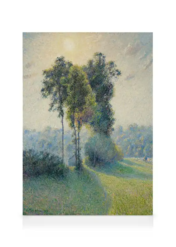Aktuell Camille Pissarro - Landscape at Saint-Charles, Near Gisors, Sunset Leinwand