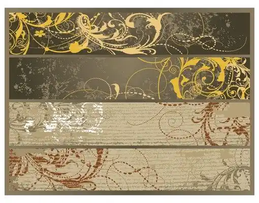Grunge Banner Assortment Fensterfolie Kostenloser Rückversand