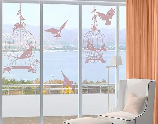 Sonderangebot No.RS52 Vogelpaar Fensteraufkleber