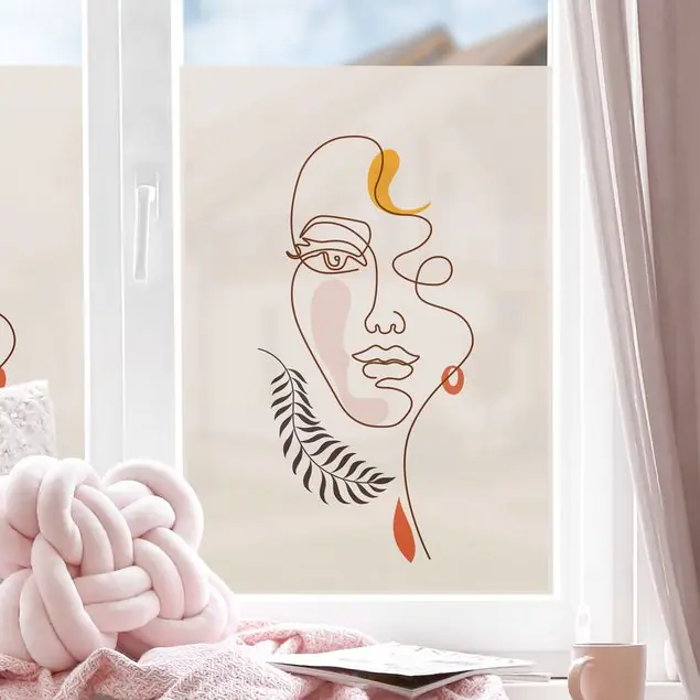 Lineart Portrait Fensterfolie Echt