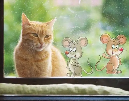 Kostenloser Versand Mäuse Fensteraufkleber