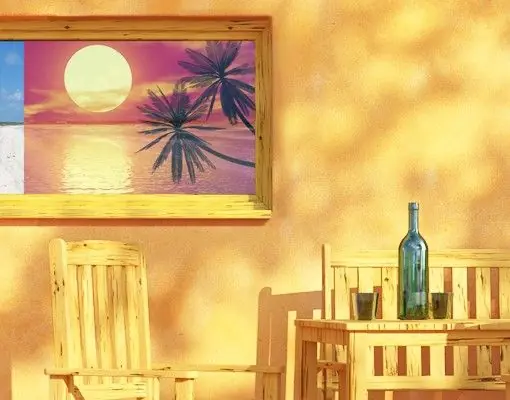 Karibischer Sonnenuntergang Fensterfolie Sonderaktion