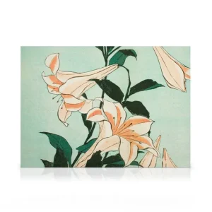 Wochenendangebot Hokusai - Trompeten-Lilien Leinwandbild
