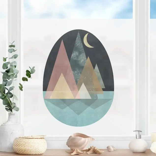 Utopische Landschaft - Mond Fensterfolie Online Kaufen