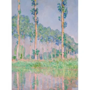 Abverkauf Monet - Poplars, Pink Effect Leinwandbild