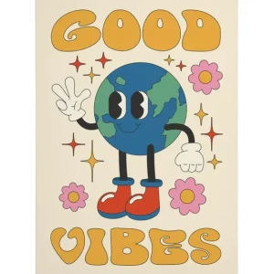 Wochenendangebot Good Vibes Erde Leinwandbild