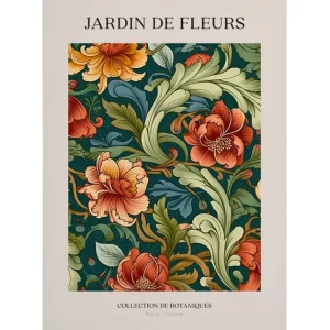 Aktuell Jardin de Fleurs No1 Leinwandbild