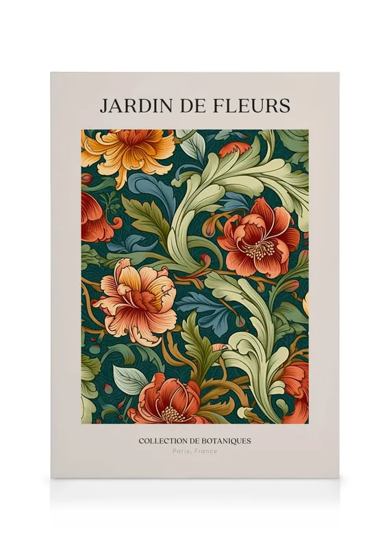 Aktuell Jardin de Fleurs No1 Leinwandbild