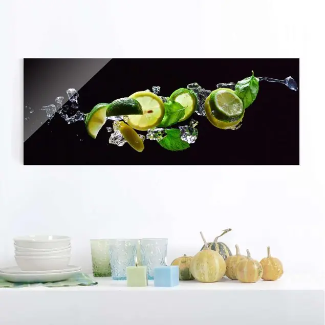 Mojito Zutaten Glasbild - Panorama Saisonangebot
