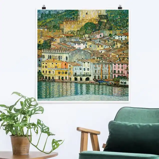 Gustav Klimt - Malcesine am Gardasee Poster - Quadrat Online Kaufen