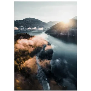 Wolken über dem See Leinwandbild Meistverkauft