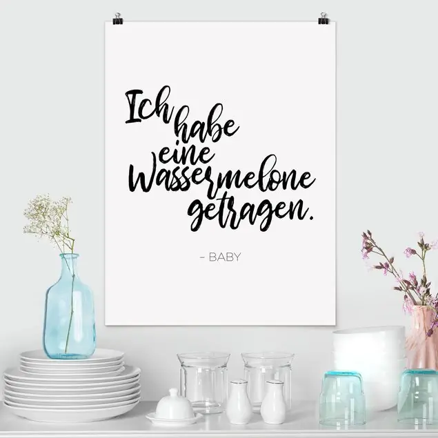 Ich habe eine Wassermelone getragen Poster - Hochformat Sichere Zahlung