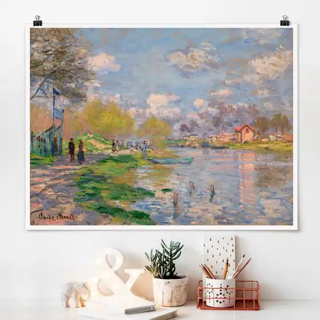 Claude Monet - Seine Poster - Querformat Schneller Versand