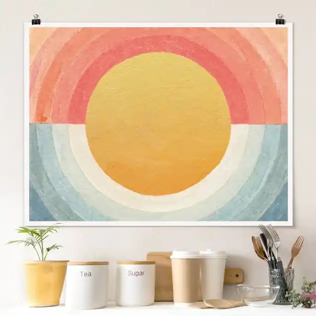 Kracherpreis Sonne zwischen Himmel und Meer Poster