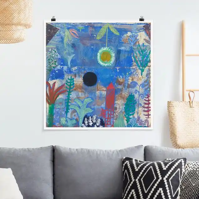 Paul Klee - Versunkene Landschaft Poster - Quadrat Letzte Chance