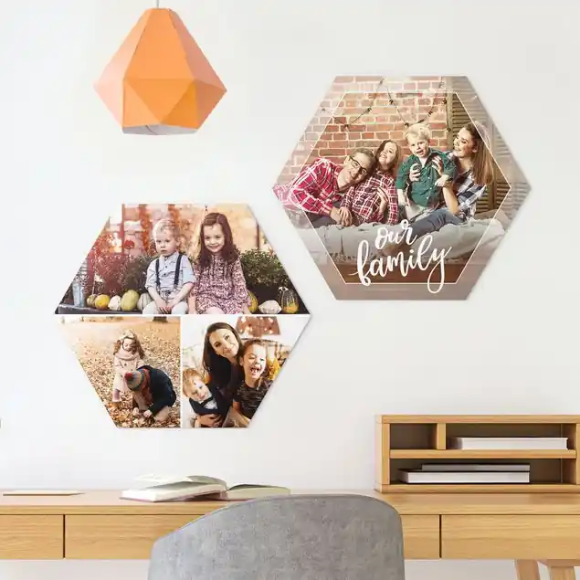 Sofort Bestellen Mehrteiliges Hexagon Bild Forex selbst gestalten                               Hexagon Bild Forex Designer