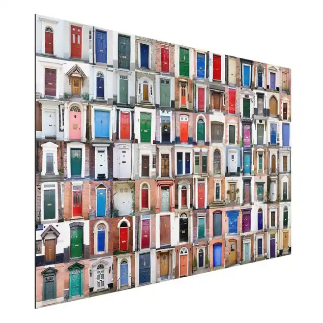 100 Türen Alu-Dibond Bild - Querformat 3:2 Knallerangebot