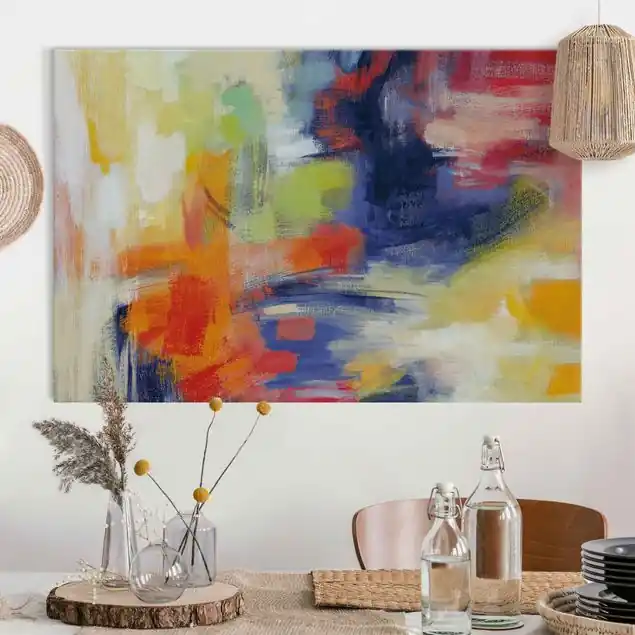 Kyōto Sommer                               Akustikbild • 4 cm Massivholz-Keilrahmen • effektiver Akustikabsorberkern • für angenehme Raumakustik • gefertigt in Deutschland Echt