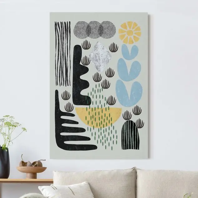 Abstrakt III Akustikbild • 4 cm Massivholz-Keilrahmen • effektiver Akustikabsorberkern • für angenehme Raumakustik • gefertigt in Deutschland Angebot