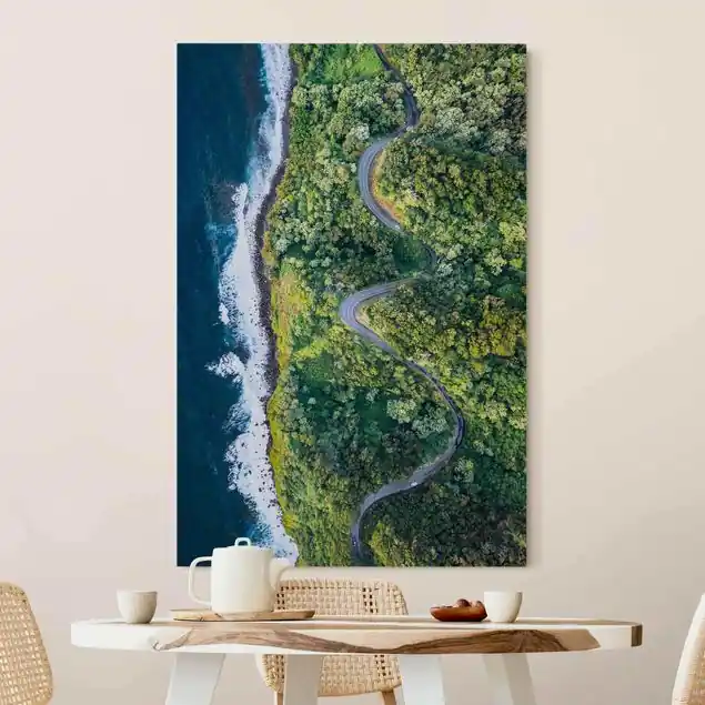 Beliebt Road to Hana auf Maui Akustikbild • 4 cm Massivholz-Keilrahmen • effektiver Akustikabsorberkern • für angenehme Raumakustik • gefertigt in Deutschland