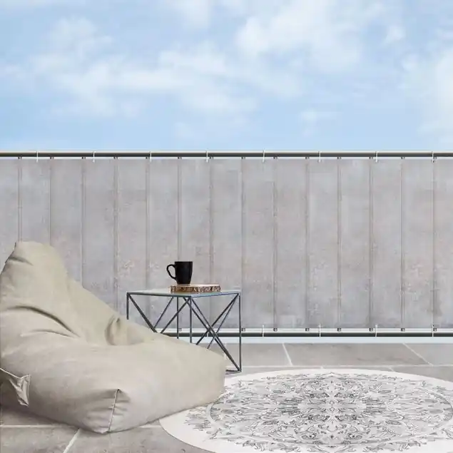 Saisonangebot Rustikales Betonmuster Grau Balkon Sichtschutz • winddurchlässiges Mesh • fertig geöst & inkl. Kabelbinder • Schutzbeschichtung • verstärkte Ränder • gefertigt in Deutschland
