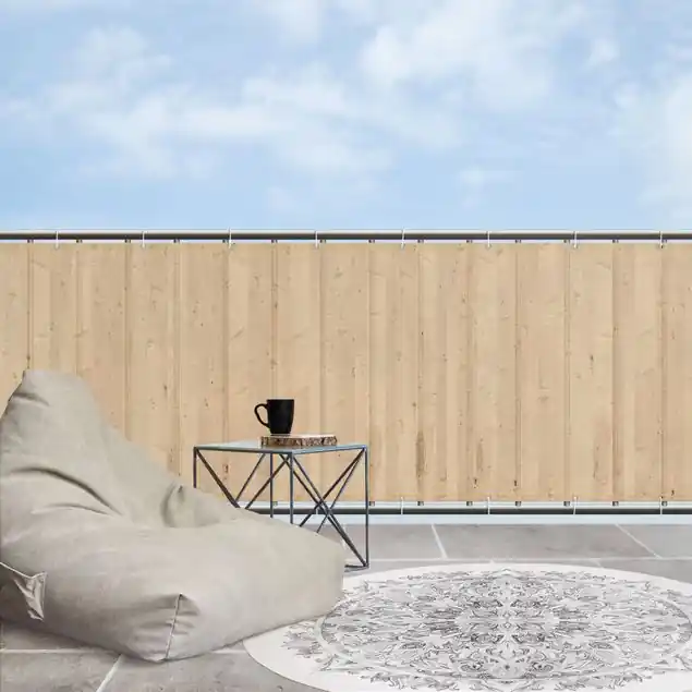 Apfelbirke Balkon Sichtschutz • winddurchlässiges Mesh • fertig geöst & inkl. Kabelbinder • Schutzbeschichtung • verstärkte Ränder • gefertigt in Deutschland Markenprodukt