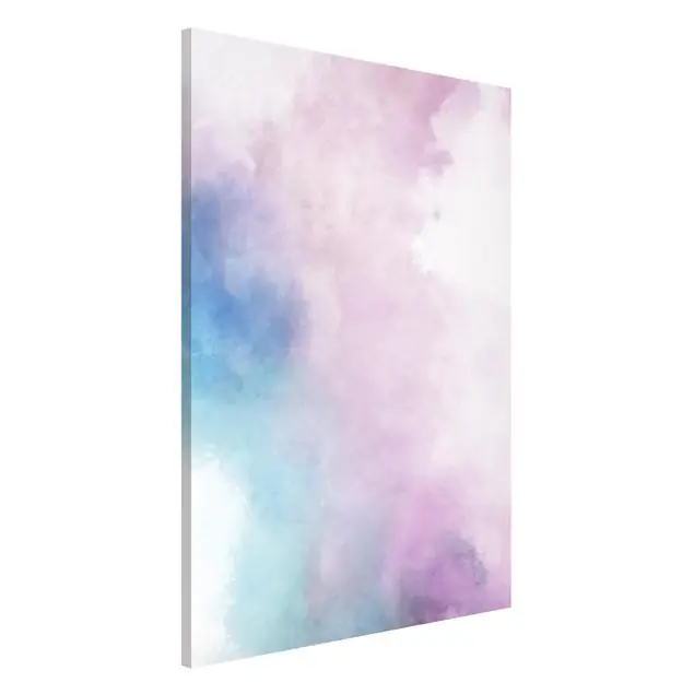 Knallerangebot Aquarellstruktur Symbiose Blau Lila Magnettafel
