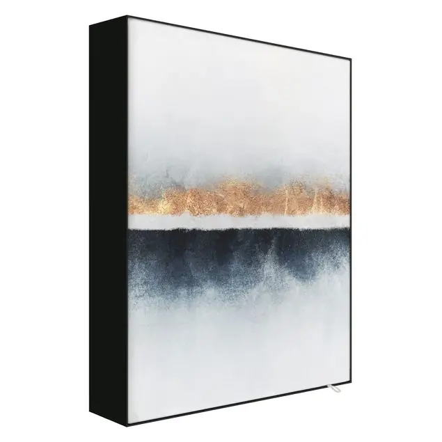 Goldener Horizont Aquarell Akustik-Wechselbild Sale