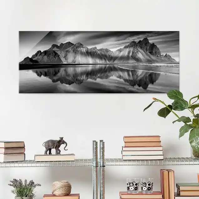 Vesturhorn in Island Glasbild - Panorama Online Kaufen
