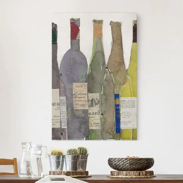 Wein & Spirituosen IV Leinwandbild • hergestellt in Deutschland • langlebiges Canvas mit Holzkeilrahmen • klassische Struktur • 260 g/m² Sale