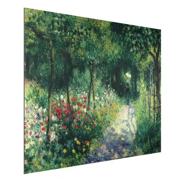 Markenware Auguste Renoir - Frauen im Garten Alu-Dibond Outdoor Bild