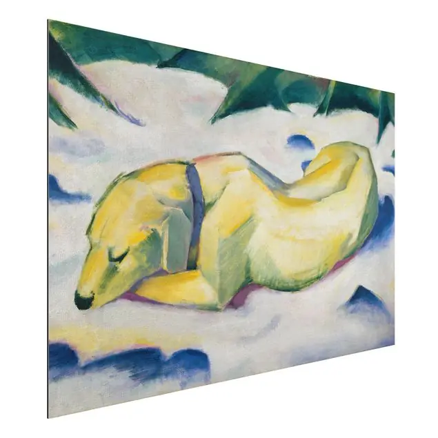 Top-Angebot Franz Marc - Liegender Hund Alu-Dibond Outdoor Bild