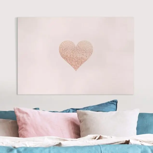 Glitzerndes herz Leinwandbild • hergestellt in Deutschland • langlebiges Canvas mit Holzkeilrahmen • klassische Struktur • 260 g/m² Ausverkauf